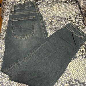 American Eagle Outfitters Dark Blue Straight Leg Jeans